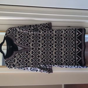 W H B M Geometric Tunic Shift Dress size L